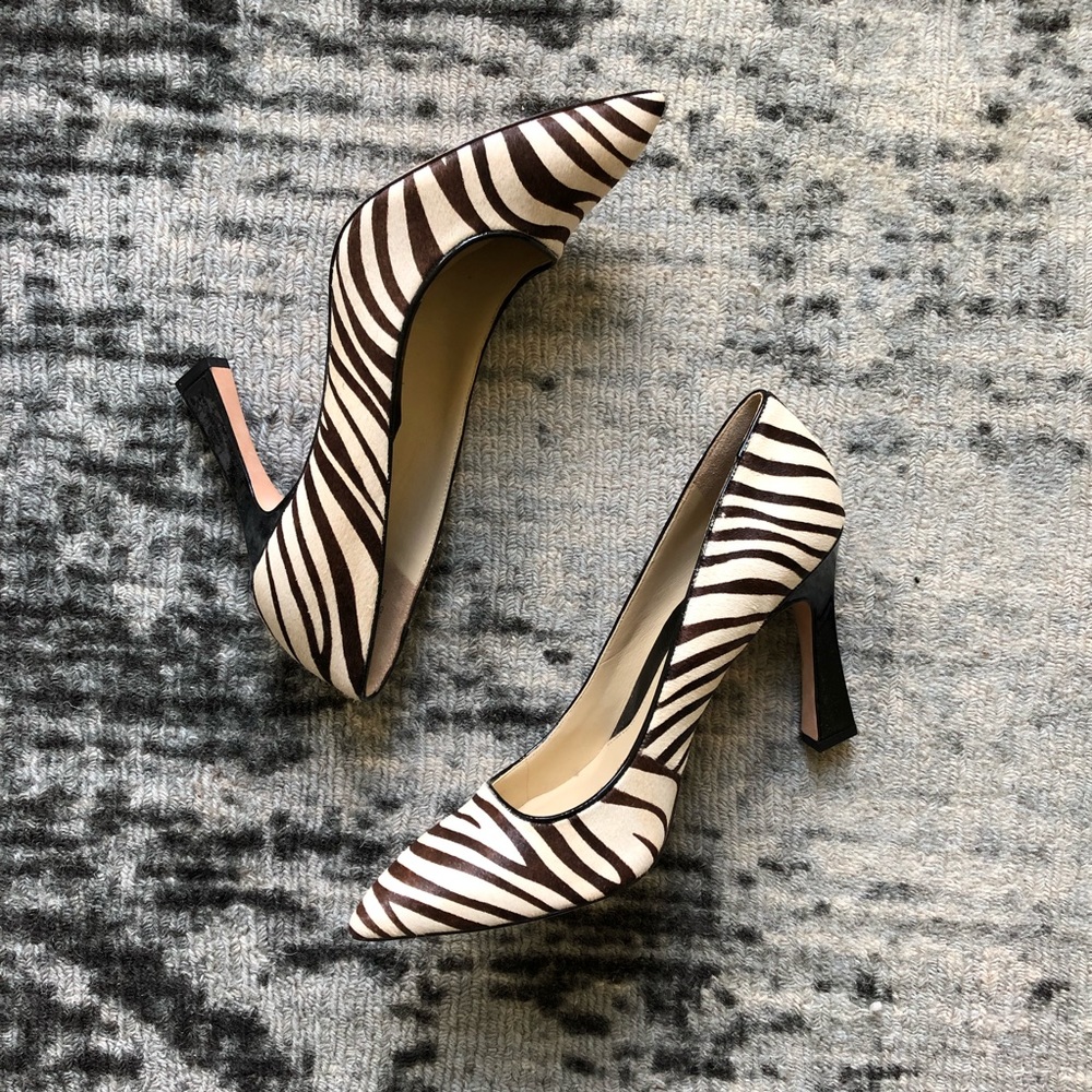 Carolinna Espinosa Diane 5 Zebra Cowfur Heels